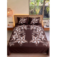 Hand Painted Rayon Bedsheet Set King Size